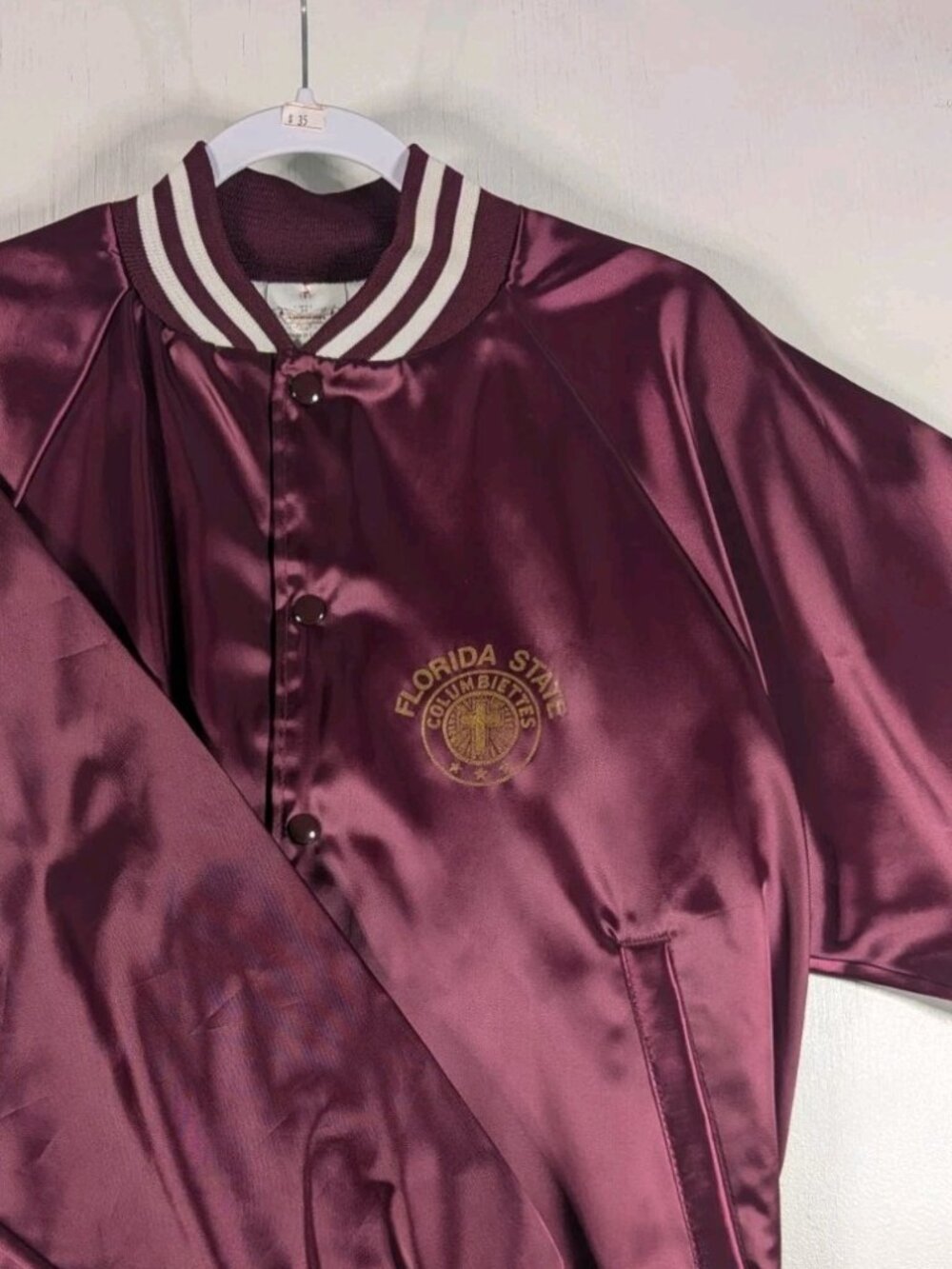 Vintage Florida State Columbiettes Satin Bomber Jacket Auburn Sportswear WMNS M